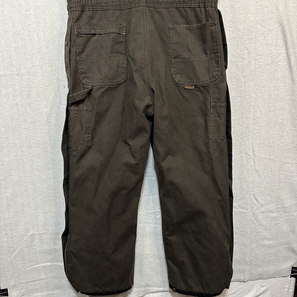 Berne Heartland Insulated Washed Duck Bin Overalls Large Regular Bark - Picture 4 of 16